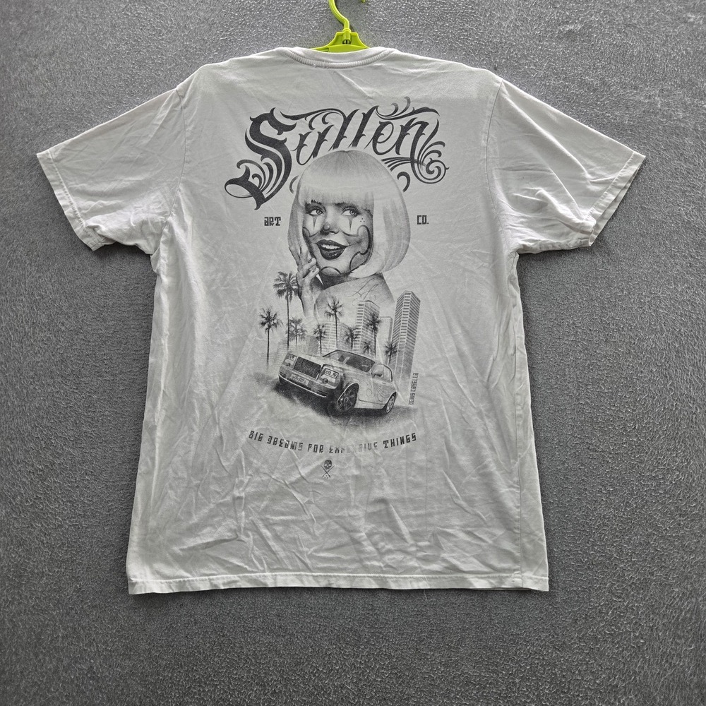 Sullen Men Shirt XL White Graphic Clown Woman Streetwear Logo Short Sleeve READ
